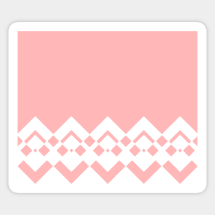 Abstract geometric pattern - pink and white. Sticker